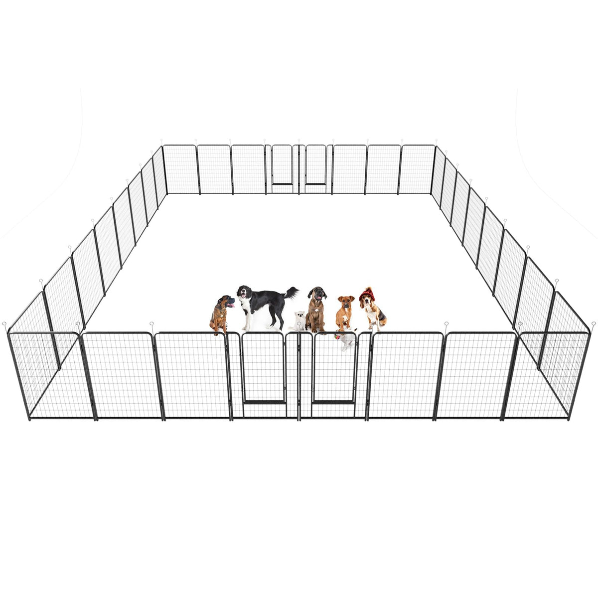 Kfvigoho Dog Playpen Outdoor Extra Wide 16 Panels Heavy Duty Dog Fence 50"