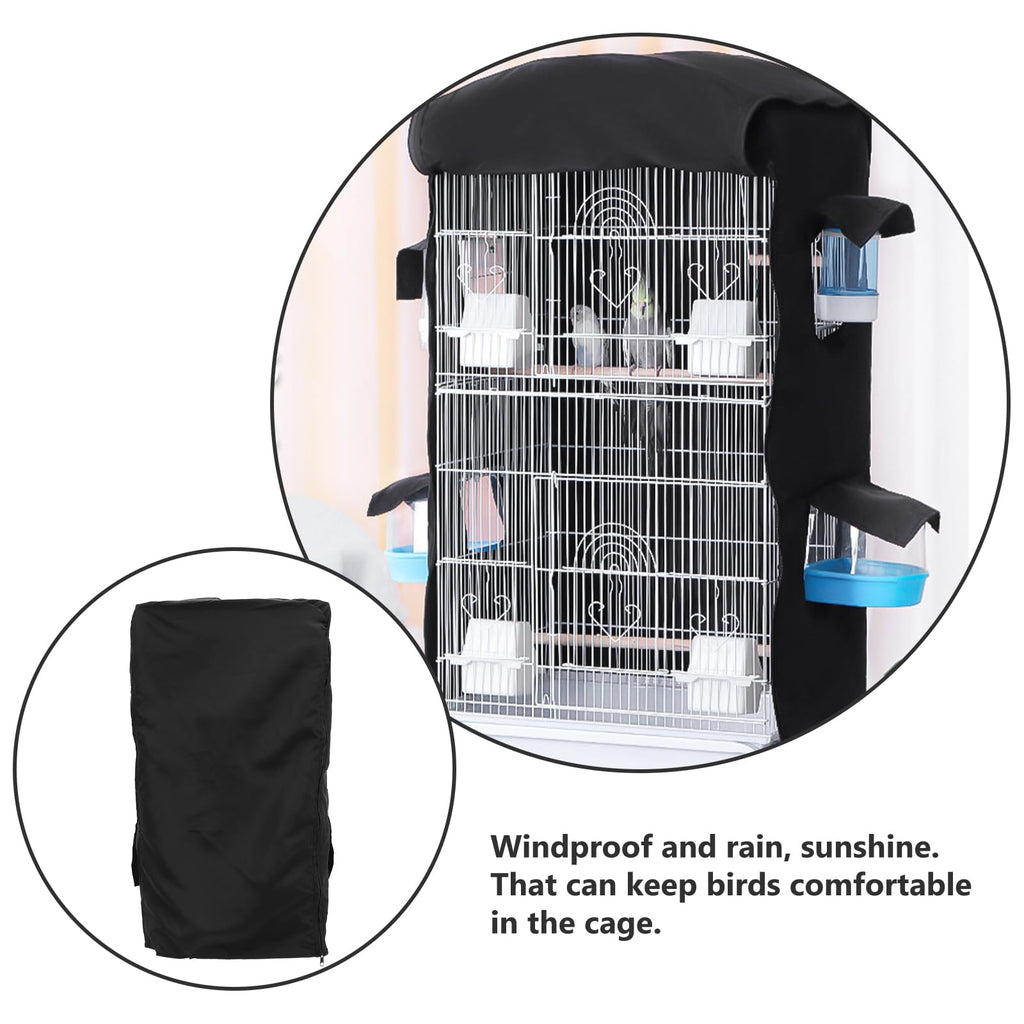 POPETPOP Bird Cage Covers for Night - Breathable, Washable Parrot & Parakeet Cage Protector