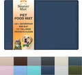 Neater Pet Brands Neater Mat Pet Mats for Food and Water, Cat & Dog Bowl Mat Waterproof Silicone, Feeding Tray, Dog Food Mats for Floors, Placemat w/Raised Edge for Under Bowls, 32" x 24", Dark Blue