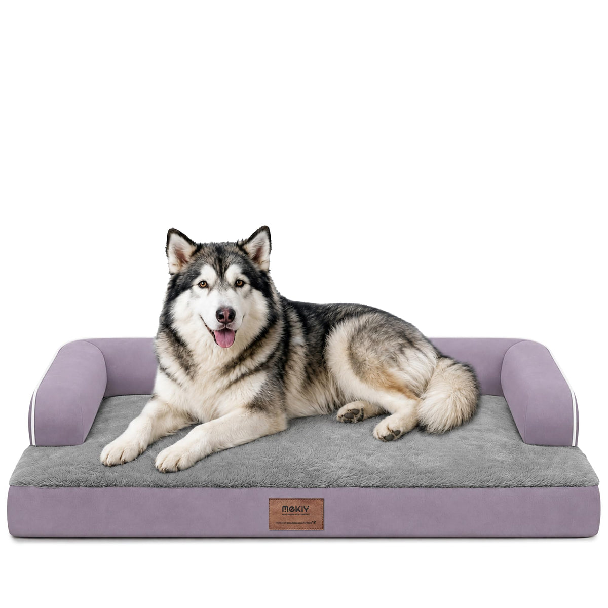 MEKIY Orthopedic Waterproof Dog Bed with Bolster for Extra Large Size Dogs