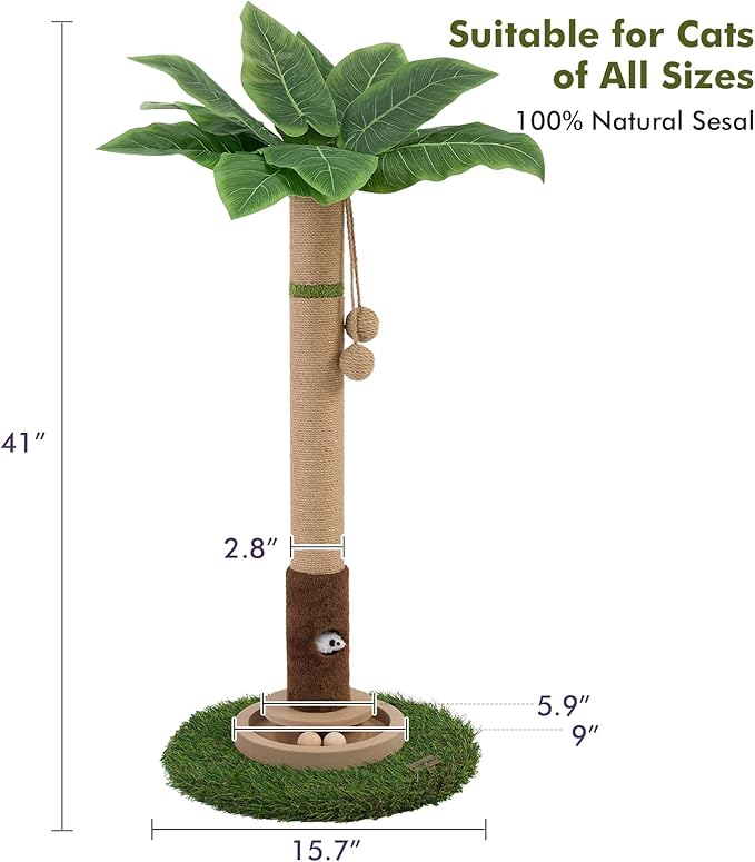 Woochpet Tall Cat Scratching Post,Cat Toys,Cat Scratcher Tree for Large Cat