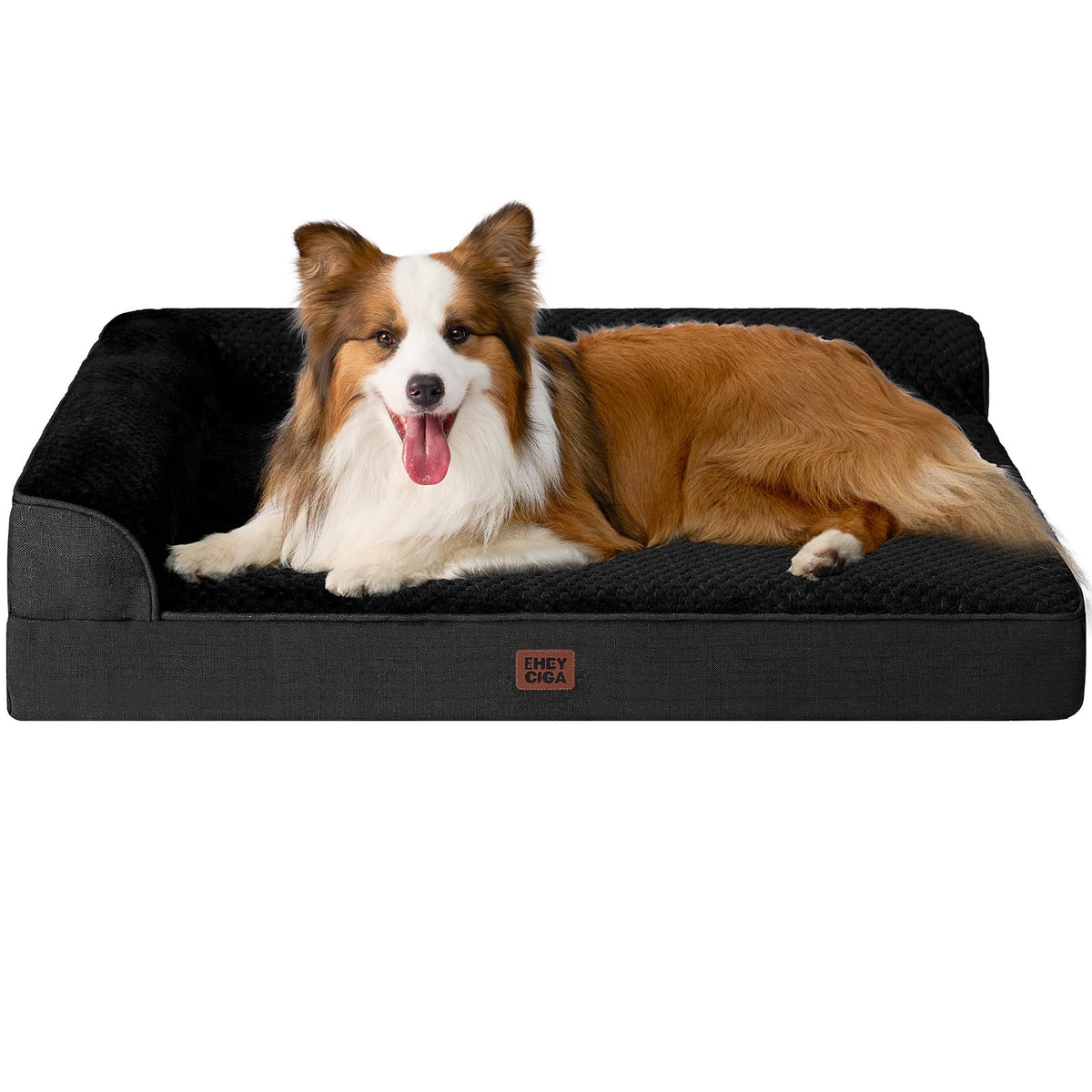 EHEYCIGA Orthopedic Dog Bed Medium Size, Memory Foam Dog Bed, Navy Blue