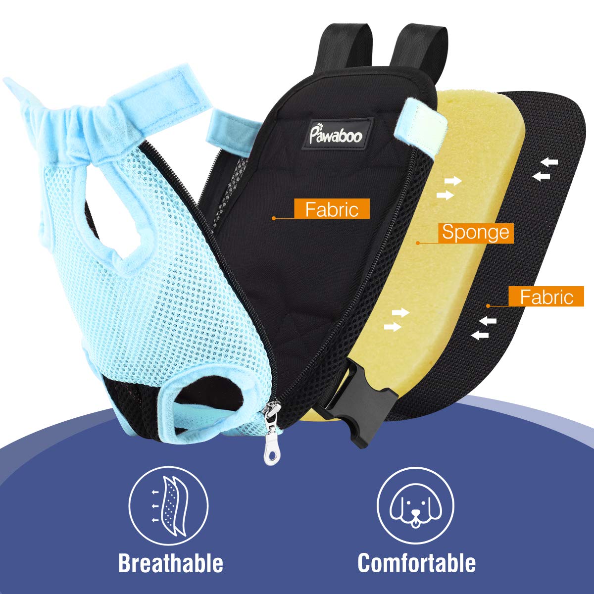 Pawaboo Pet Front Carrier Backpack for Small Medium Dogs