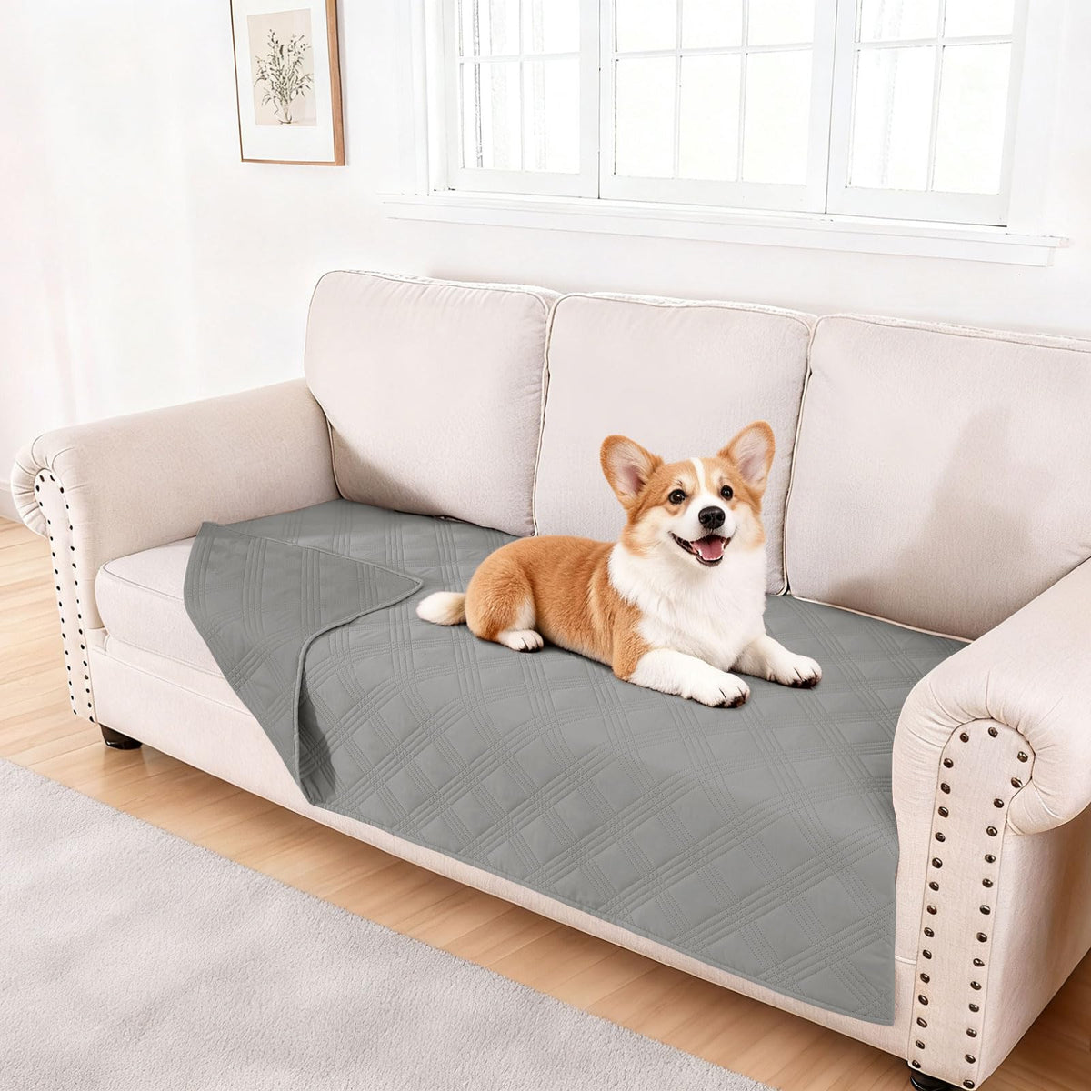 hyha Waterproof Dog Bed Blanket - Soft Pet Blanket & Sofa Cover for Dogs