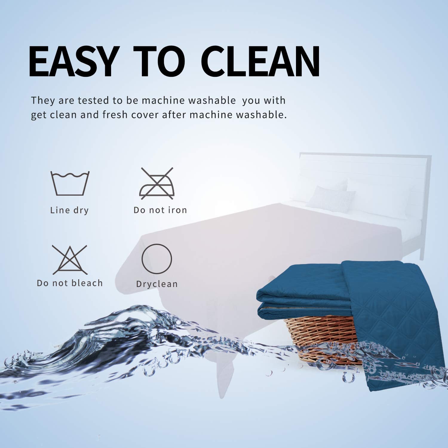 Easy-Going Waterproof Dog Bed Cover, Non-Slip Pet Blanket, 68x82in