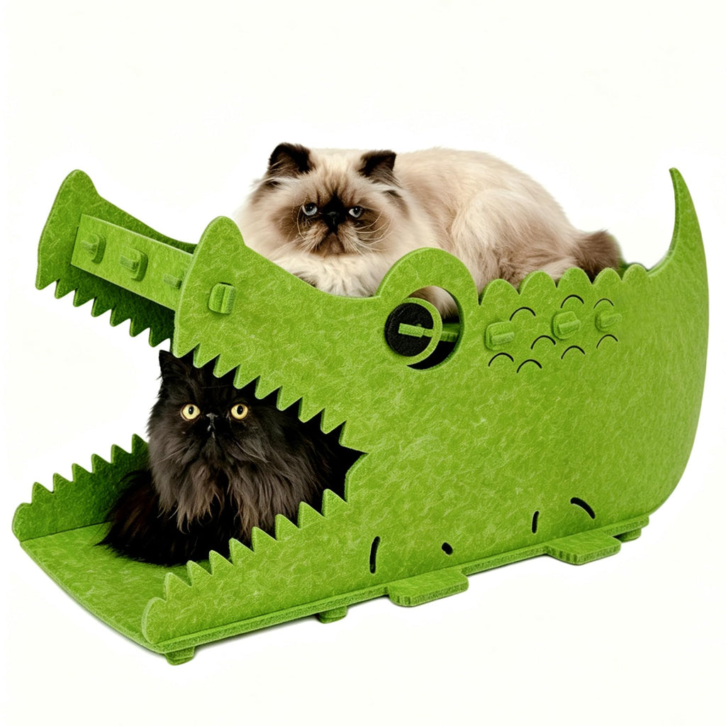 Thickened Felt Cat Bed House, Cat Hideaway Condo with Perch, for Indoor Cat