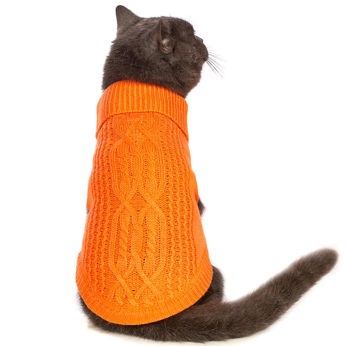 Jnancun Cat Sweater Stretchy,19 Colors,6 Sizes,Snug Winter Cat/Dog Outfit