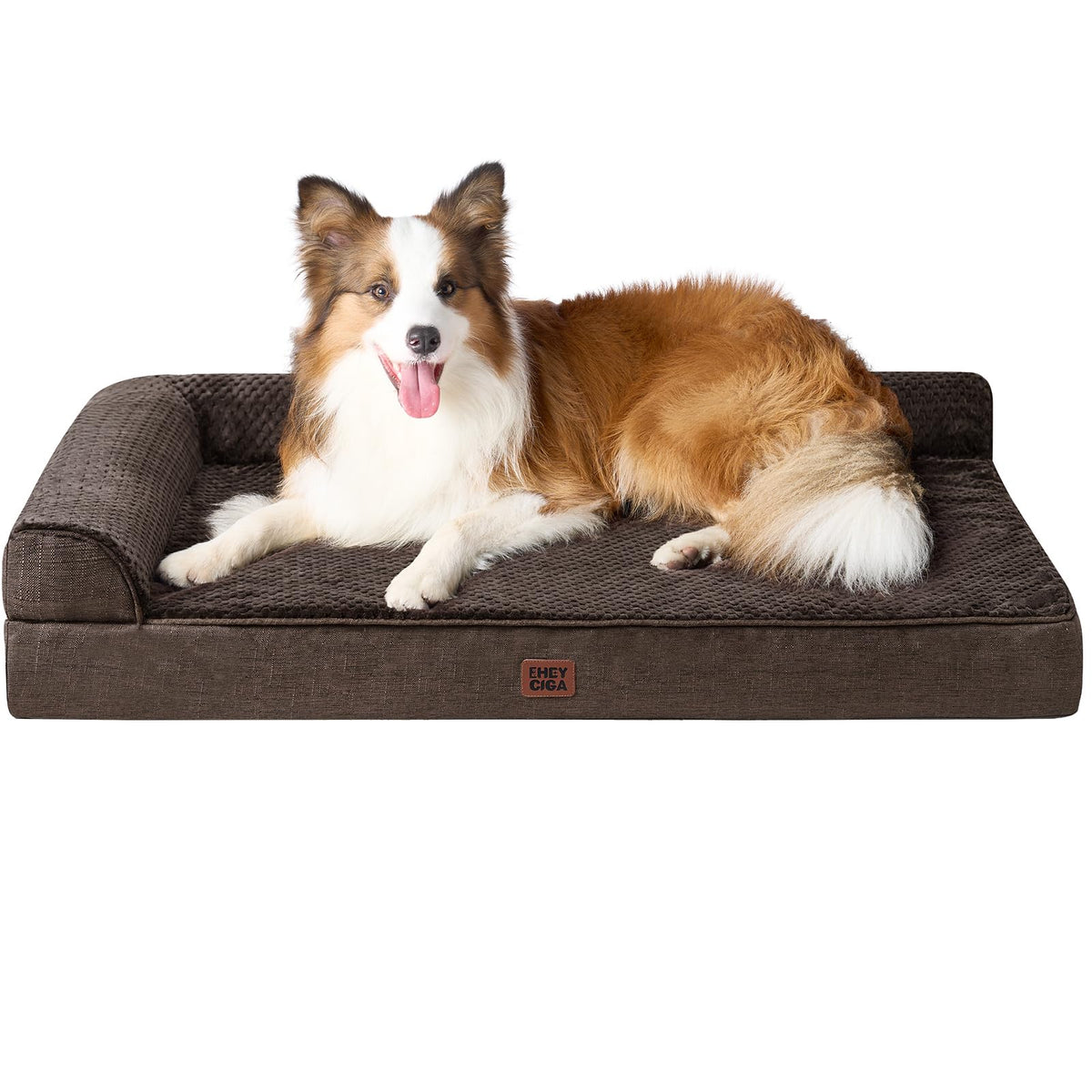 EHEYCIGA Orthopedic Dog Bed Medium Size, Memory Foam Dog Bed, Navy Blue