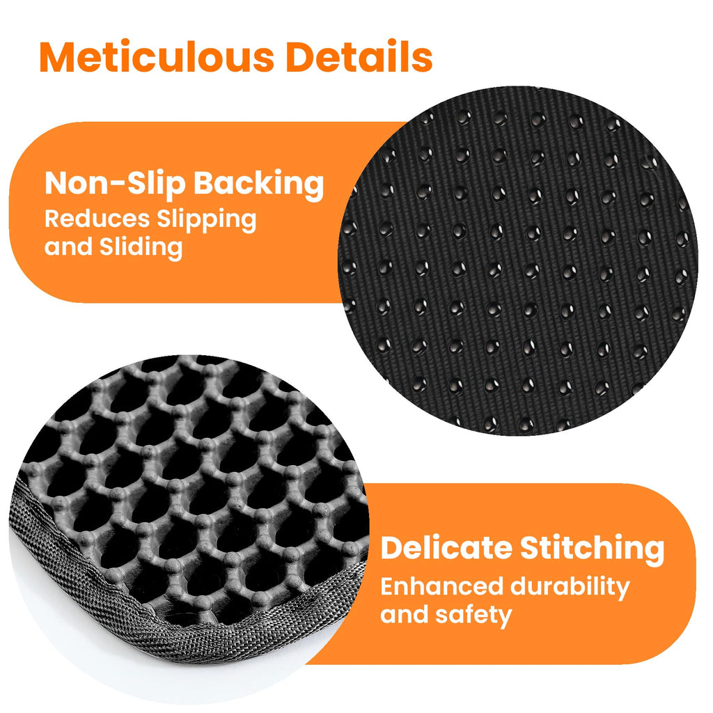Petinstinct Cat Litter Mat, Double Layer Honeycomb Litter Box Mat