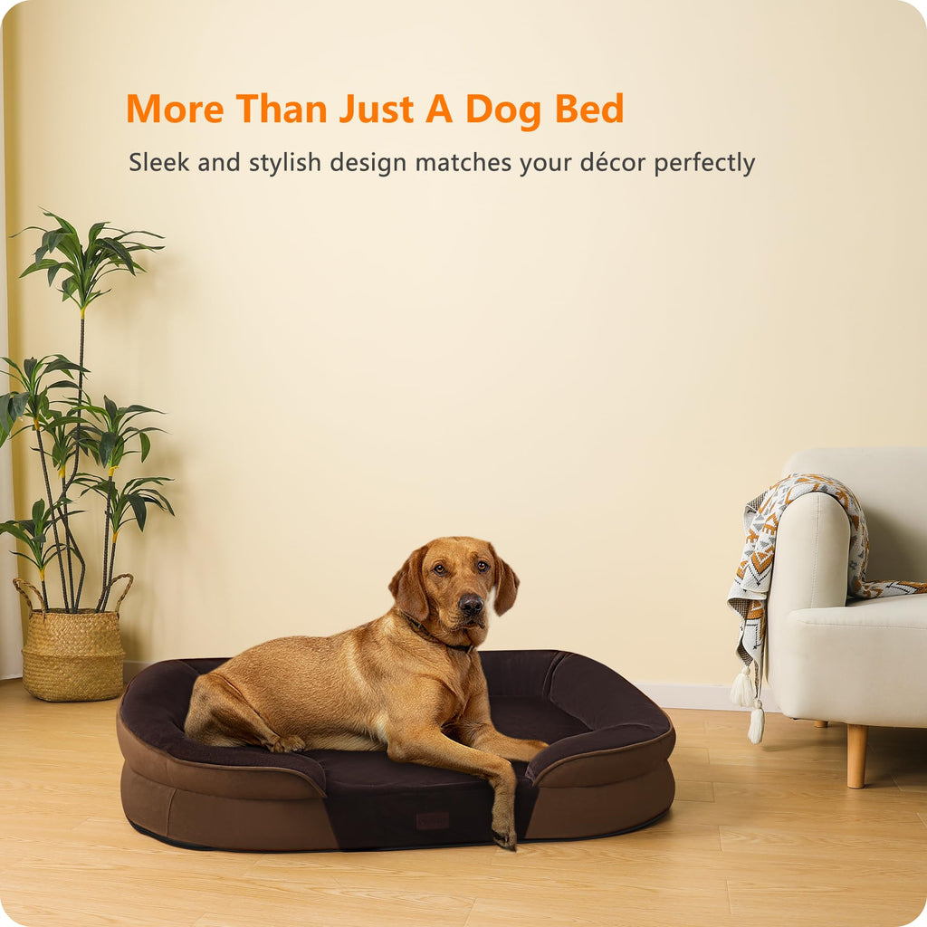 Dwanton Orthopedic Waterproof X-Large Dog Bed Sofa, Gel Memory Foam, 45"