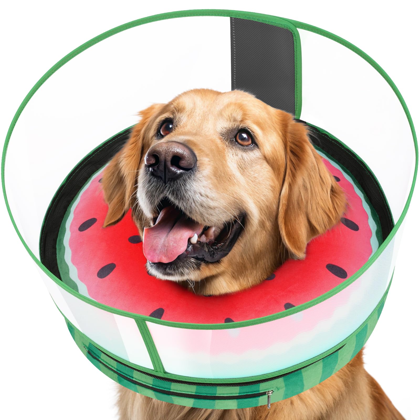 Didopet Inflatable Dog Cone with Anti-Licking Clear Shield, Fits Small Dogs
