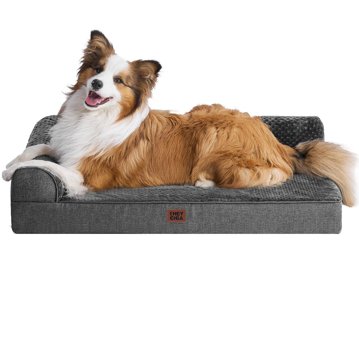 EHEYCIGA Orthopedic Dog Bed Medium Size, Memory Foam Dog Bed, Navy Blue