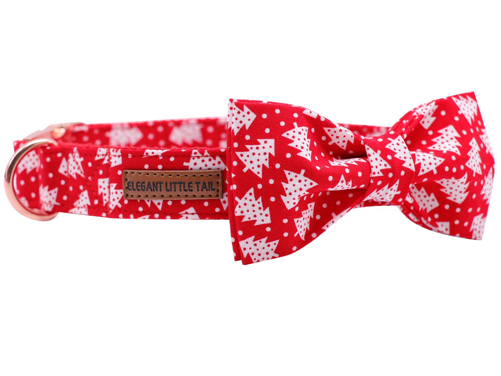 Elegant little tail Dog Collar with Bow, Cotton & Webbing, Bowtie Dog Collar, Adjustable Dog Collars for Small Medium Large Dogs and Cats