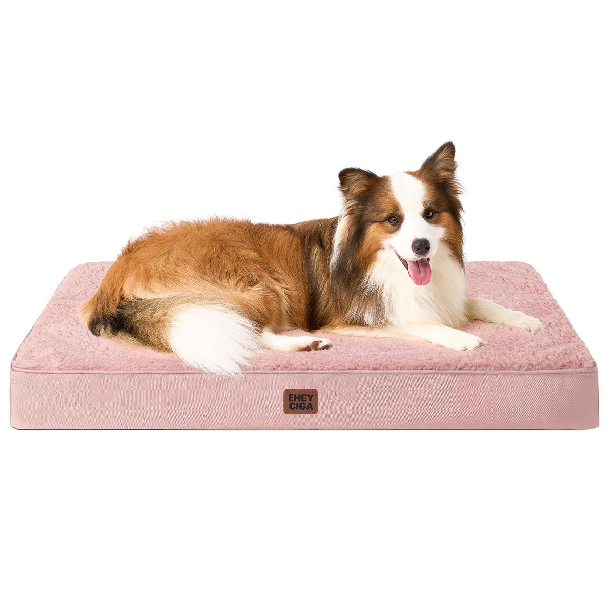 EHEYCIGA Orthopedic Dog Bed Large with Removable Washable Cover, 41IN Beige