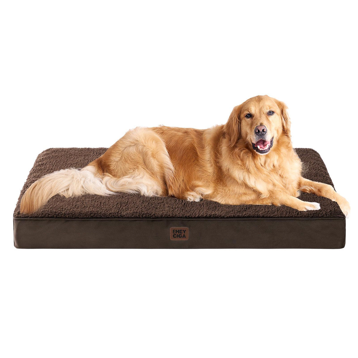 EHEYCIGA Orthopedic Dog Bed Large with Removable Washable Cover, 44IN Beige