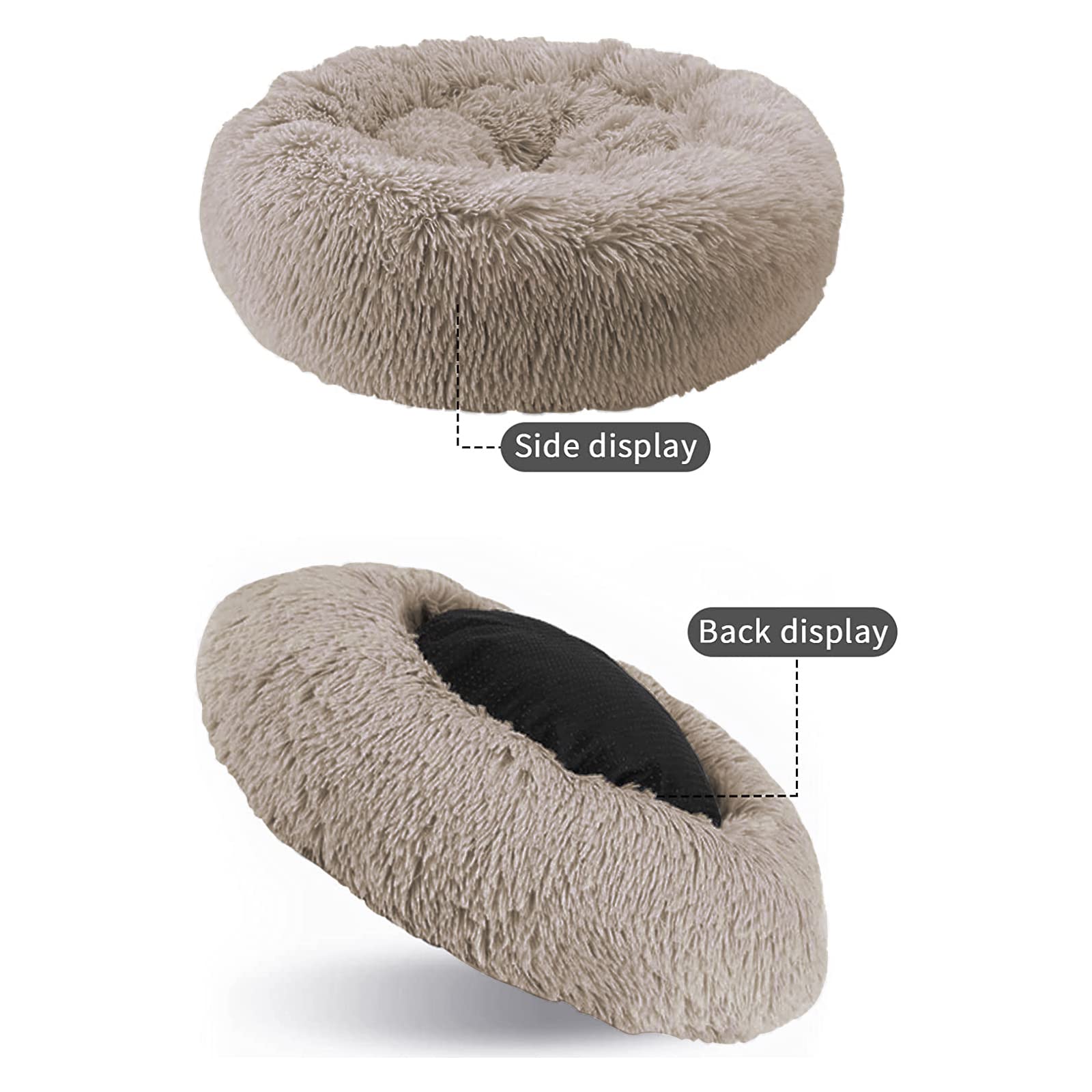Nisrada Cat Beds for Indoor Cats,15.7 Inch Small Cats Beds, Washable-Round Pet Bed for Puppy and Kitten with Slip-Resistant Bottom