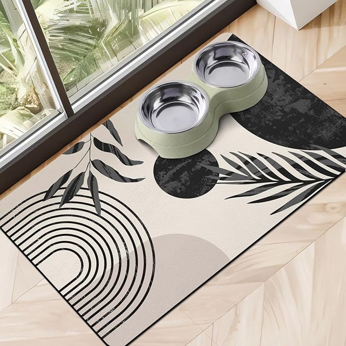 Dog Food Mats for Floors, Absorbent Dog Bowl Mat for Food and Water Dispenser, Quick Dry Cat Food Mat Pet Supplies