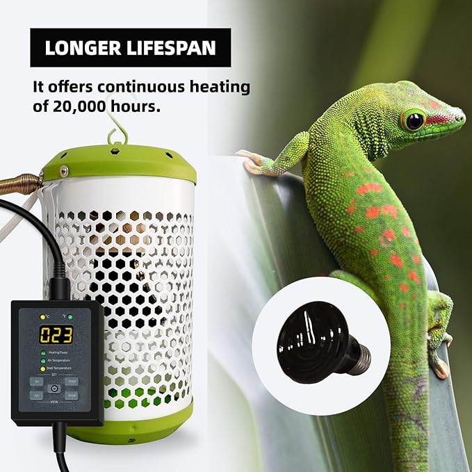 SYSAI Smart Bird Cage Warmer with Auto Temperature Control and Anti-bite Power Cord Protector, Safe for Touching and Reliable Heating 24x7 (Small_50W)
