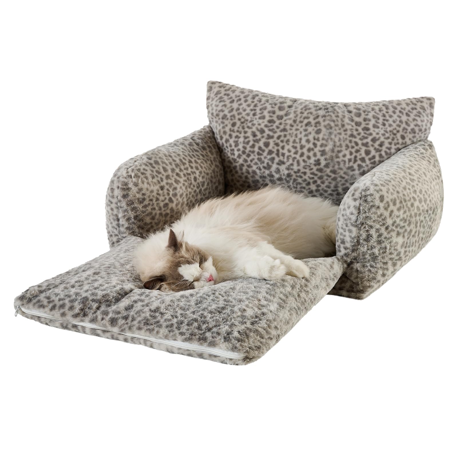 Hollypet Cat Bed Small Dog Orthopedic Couch Beds for Pets up to 20 lbs