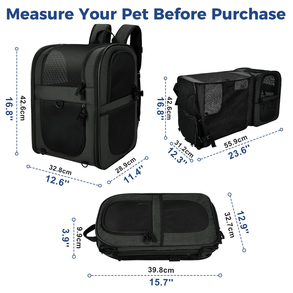 Apollo Walker Cat Carrier Backpack for Small Dogs and Cats Up to 18 lb