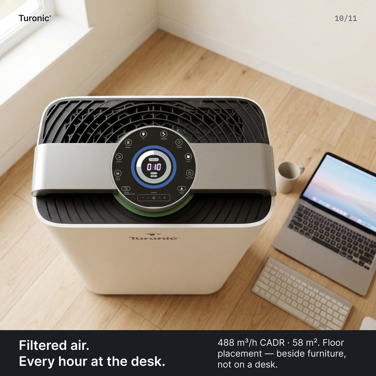 Turonic PH950 Air Purifier and Humidifier Combo for Large Rooms – HEPA