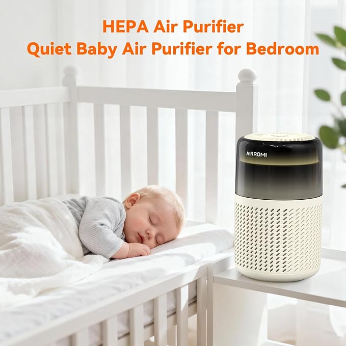 AIRROMI HEPA Air Purifier for Bedroom&Home,Pet Air Purifier for Home Pets,Removes Pet Odor,Cat Litter Smell,Dust,Smoke&Allergies,Quiet Room Air Purifier with Scents,360°Air Cleaner,A2005 Pink