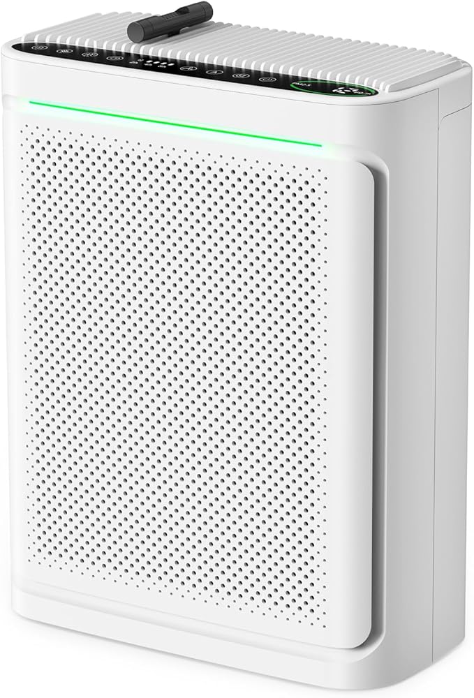 VOOPNU Air Purifiers For Home With Air Quality Display, DH-JHD08(White)