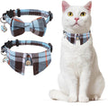 DILLYBUD Cotton Cat Collar Breakaway, Cat Bowtie Collars with Bell