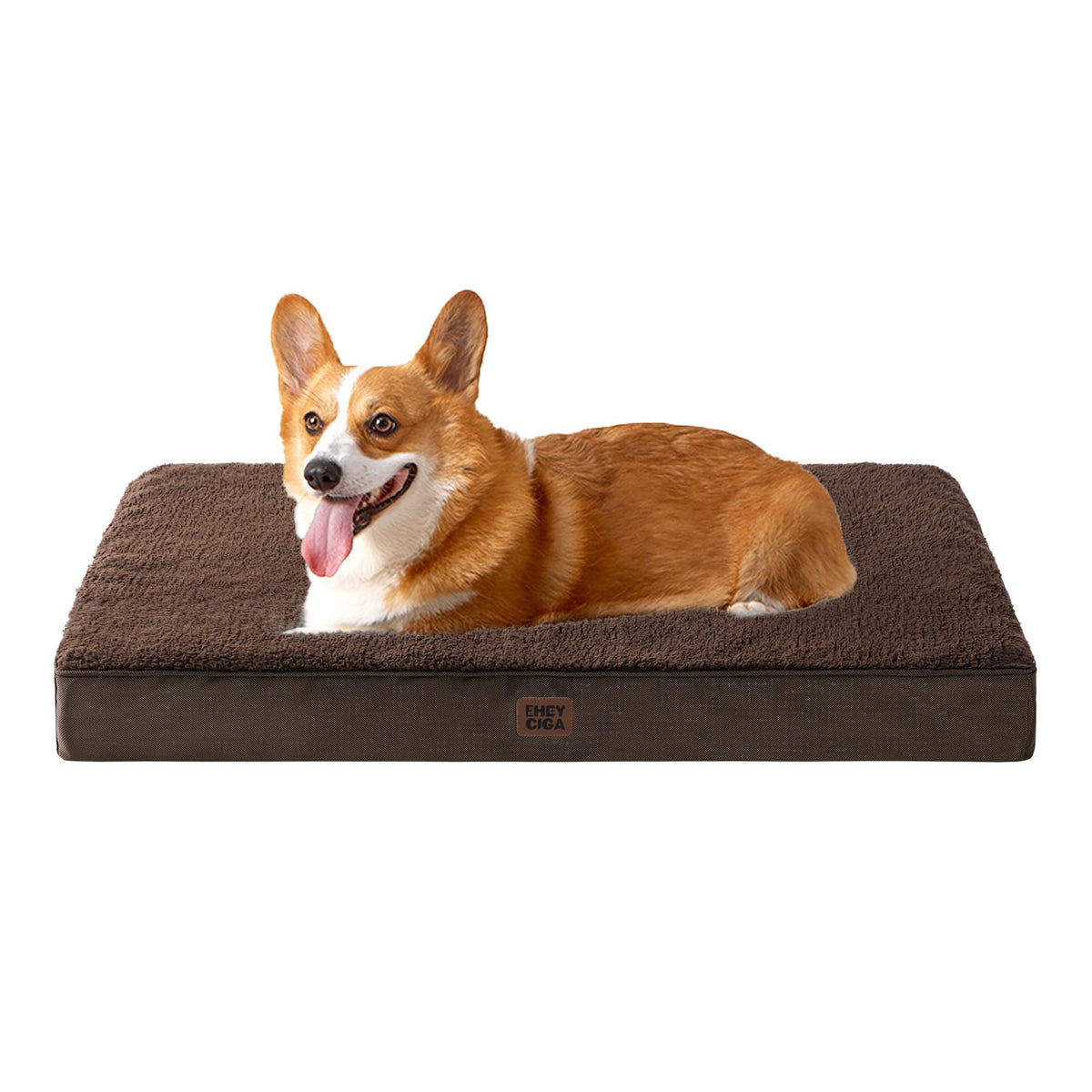 EHEYCIGA Orthopedic Dog Bed Large with Removable Washable Cover, 35IN Beige