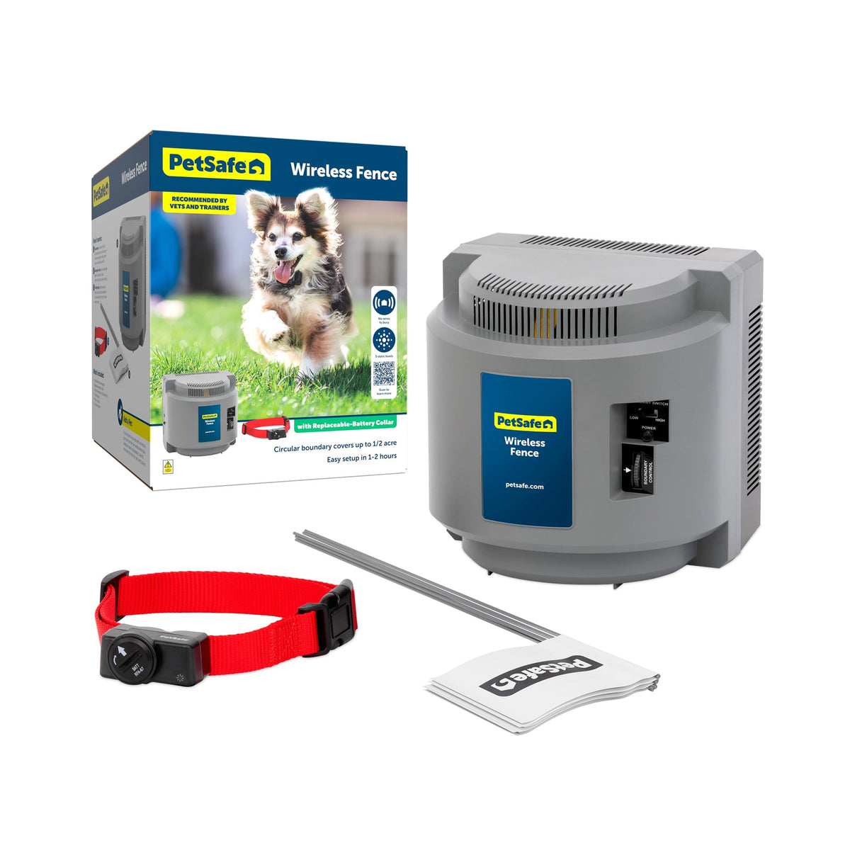 PetSafe Wireless Fence Extra Transmitter, Increase Your Existing Wireless Fence Boundary – Pet Containment for Dogs and Cats - From the Parent Company of the INVISIBLE FENCE Brand, Gray
