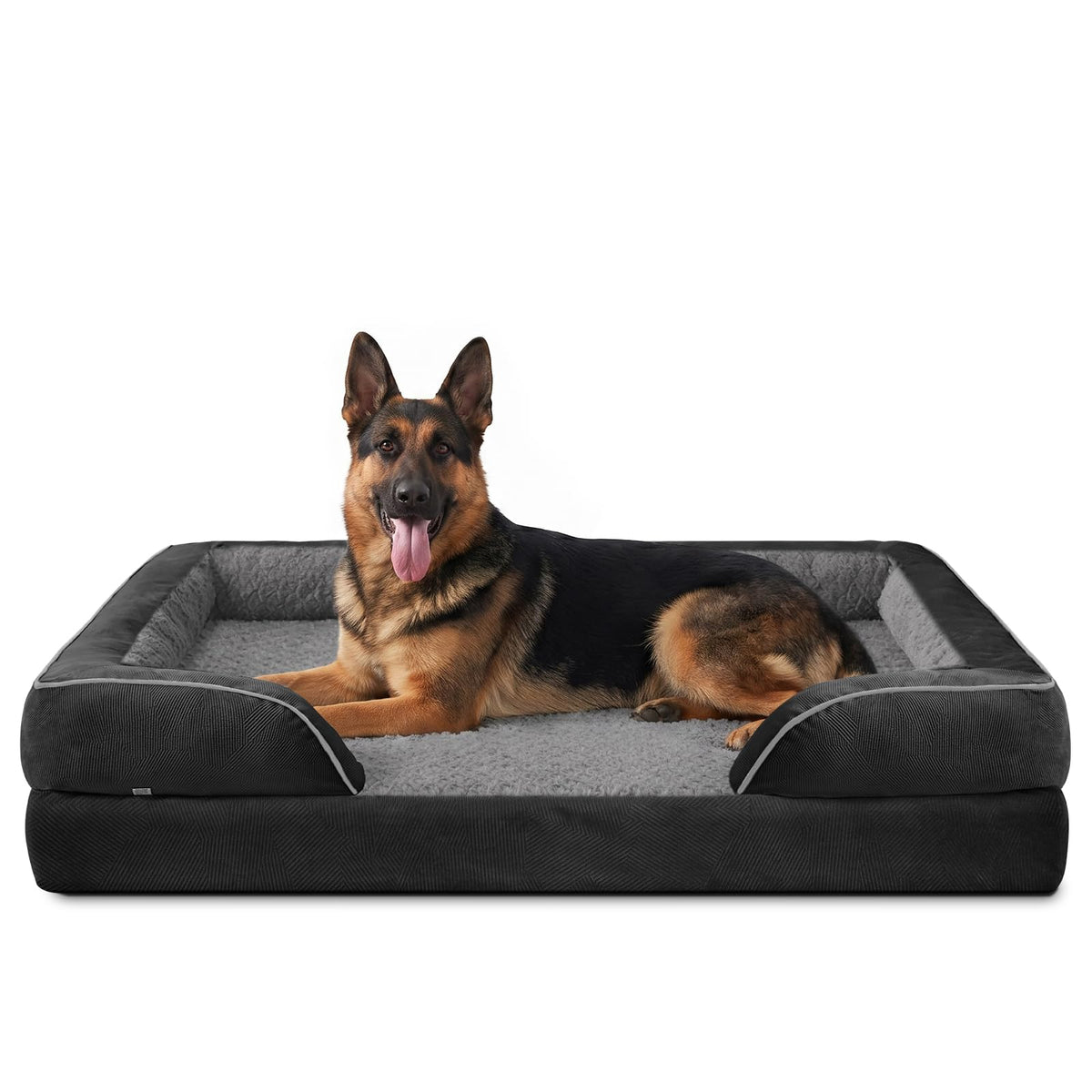 INVENHO Orthopedic Medium Dog Dogs, Egg-Crate Foam Dog Couch with Washable Removable Cover, Waterproof Lining and Nonskid Bottom