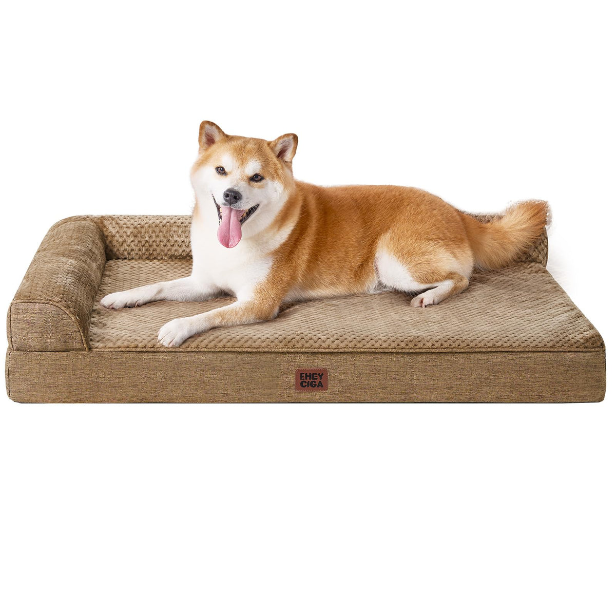 EHEYCIGA Orthopedic Dog Bed Medium Size, Memory Foam Dog Bed, Navy Blue
