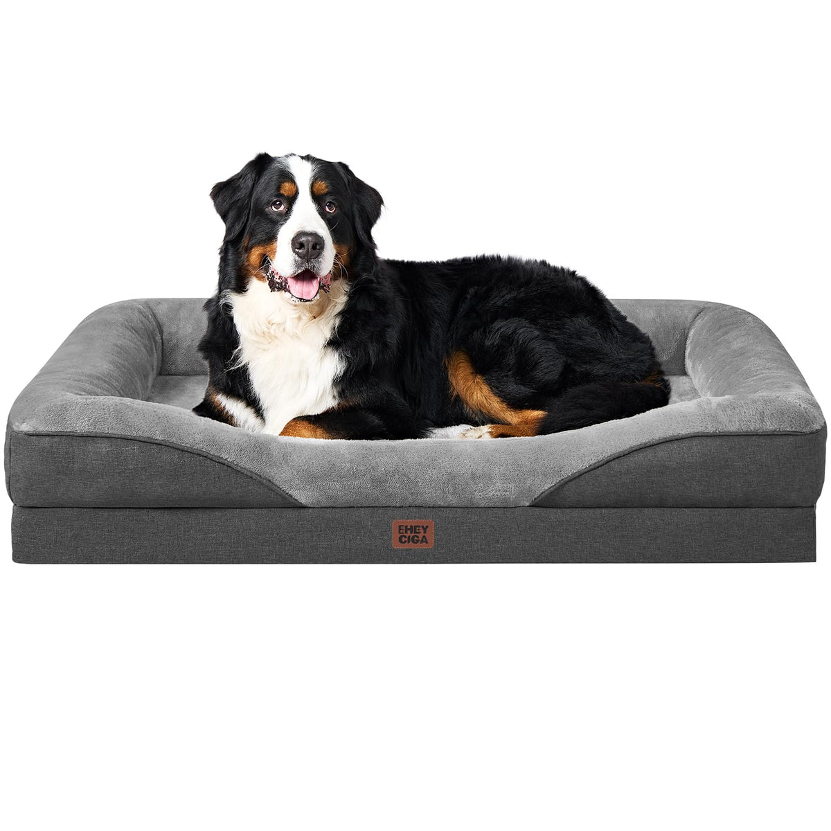 EHEYCIGA Orthopedic XL Dog Bed for Large Dog, Memory Foam Dog Couch, Beige
