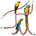 Jusney Bird Rope Perches,Parrot Toys 41 inches Rope Bungee Bird Toy (41 inches)[1 Pack]