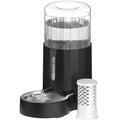 CZPET Automatic 4L/135Oz/1Gal Cat Water Dispenser with Stainless Steel Bowl, Gravity Waterer for Small Medium Dog Puppy Kitten (Black)