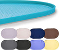 Hubulk 100% Waterproof Silicone Pet Feeding Mat with Raised Edge for Food and Water, Dog Bowl Mats, Cat Bowls Placemat with High Lip Protects Floor for Cats and Dogs (Teal, 24" L x 16" W)