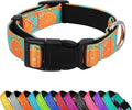 Reflective Dog Collar, Adjustable Soft Neoprene Padded Nylon Pet Collars with Buckle for Puppy and Small Dogs, Cats, Summer Lemon,S