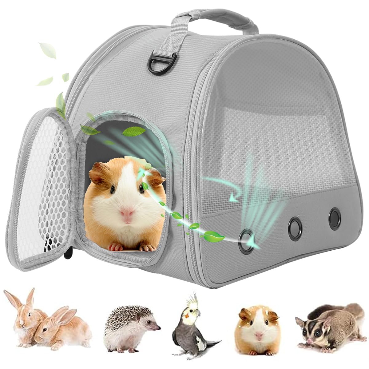 Guinea Pig Carrier, Small Animal Bird Rabbit Turtle Carrier Bag, African Hedgehog Portable Travel Carrier Outdoor Hangbag, Bird Rabbit Guinea Pig Squirrel Carrier