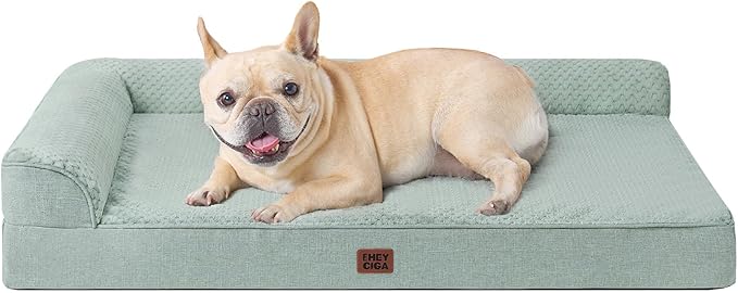 EHEYCIGA XL Dog Bed Memory Foam for Crate, Extra Large Dog Bed Orthopedic with Washable Removable Cover, Waterproof Pet Sofa Couch XLarge Size Dogs, 41x27x6.5