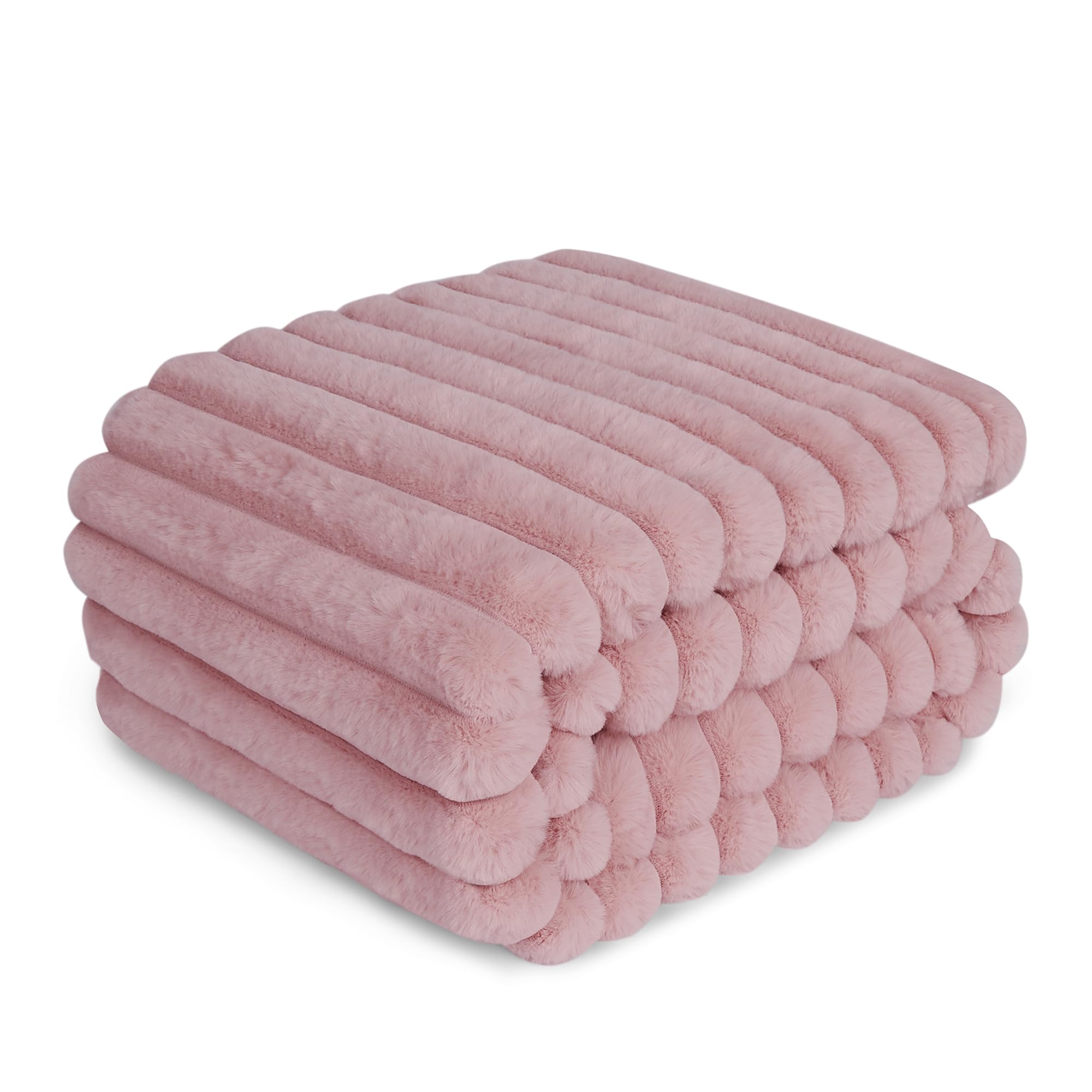 ZAKAPAWS Waterproof Pet Blanket for Large Dogs & Cats - Reversible Calming Plush, Washable Furniture Cover for Couch, Bed, Car Seat, Blocks Leaks, Stains & Pet Fur (Pink, 50"x60")
