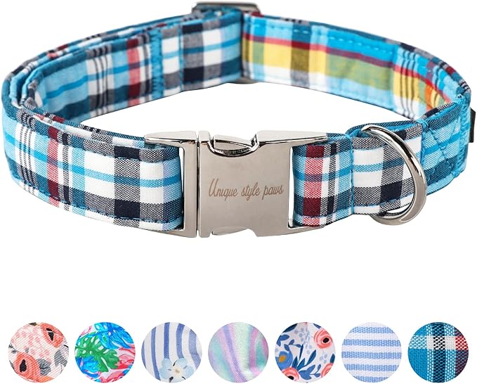 Unique style paws Dog Collar Metal Buckle Collar for Autumn Winter Christmas for Small Medium Large Boys Girls Dogs — S