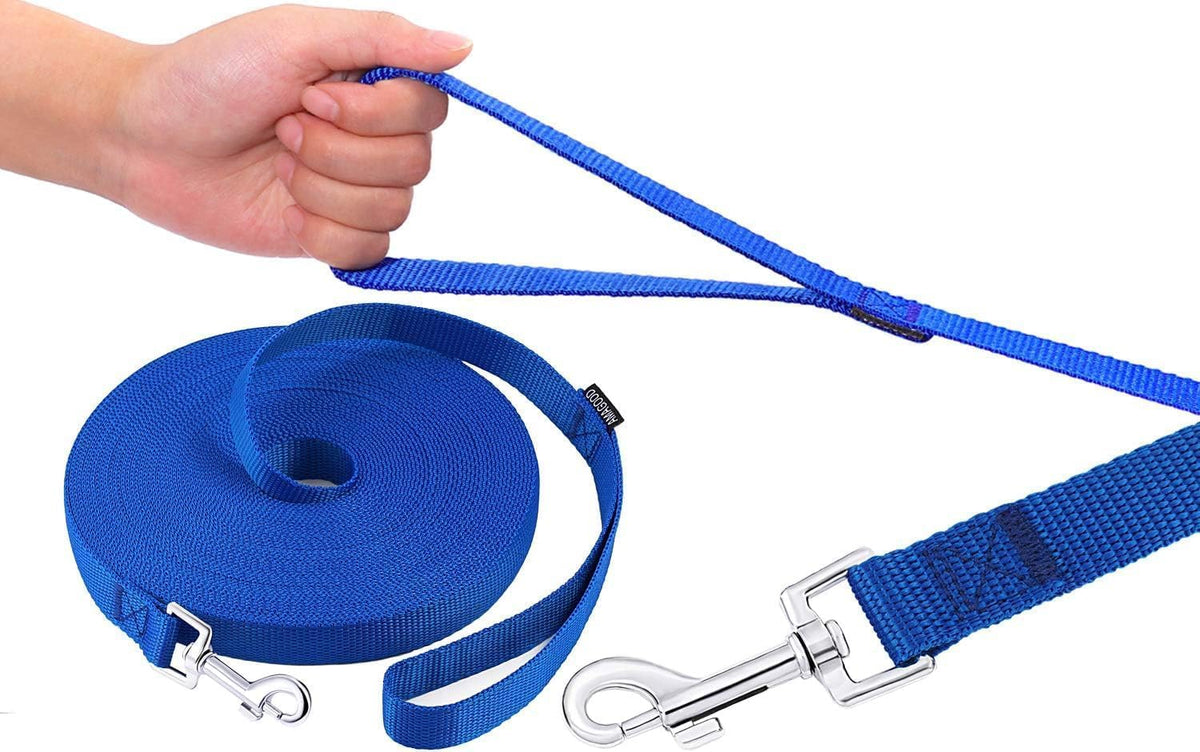 AmaGood Dog Leashes for Small Medium Large Dogs,15 ft 20 ft 30 ft 50 ft Long Dog Leashes for Dog Training,Tie Out,Play,Safety,Camping (20 feet, Black)