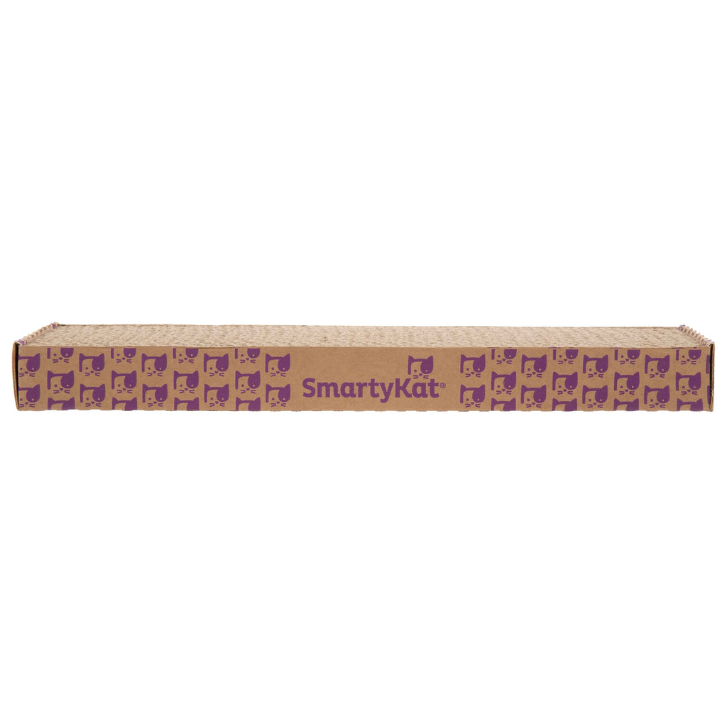 SmartyKat Super Scratcher Corrugated Cat Scratcher and Scratch Pad for Cats, Catnip Infused with Catnip, Scratchers for Indoor Cats and Kittens, Cardboard Scratching Post