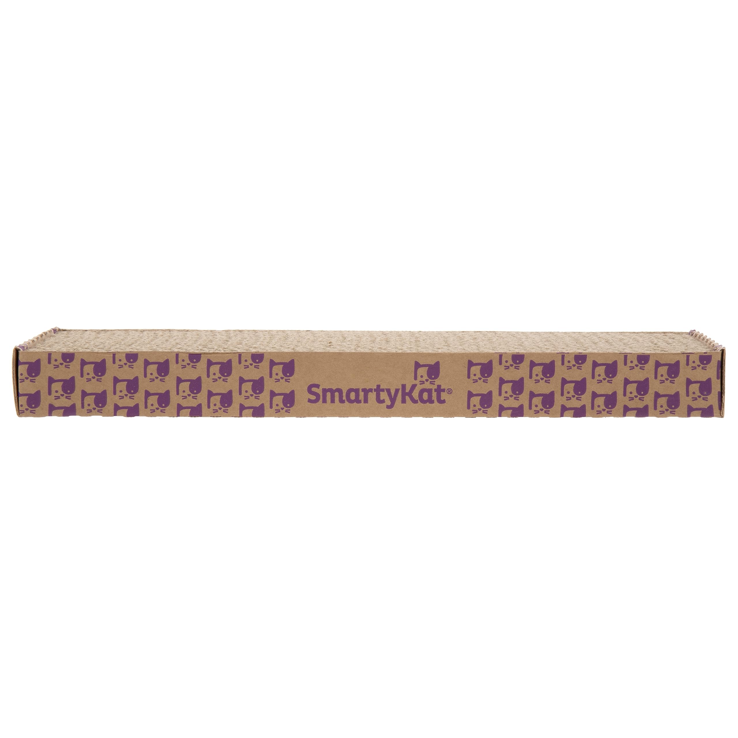 SmartyKat Super Scratcher Corrugated Cat Scratcher and Scratch Pad for Cats, Catnip Infused with Catnip, Scratchers for Indoor Cats and Kittens, Cardboard Scratching Post