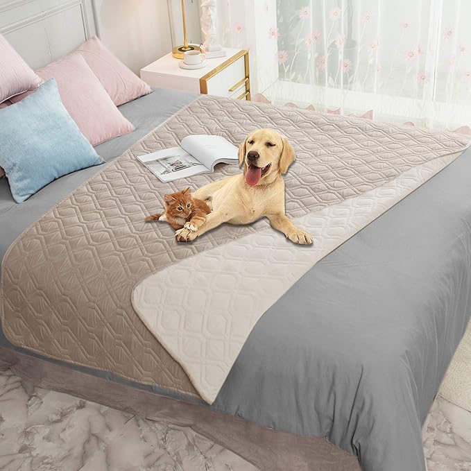 Ameritex Waterproof Dog Bed Cover Pet Blanket for Furniture Bed Couch Sofa Reversible — 52x82 Inch (Pack of 1)