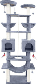 ROYPET 3-Tier Grey Cat Tree Tower with Hammocks (Grey, 71'')
