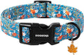 DOGWONG Fall Maple Dog Collar- Cute Classic Fall Autumn Flower Dog Collars Adjustable Fall Dog Collar for Small Medium Large Dogs M