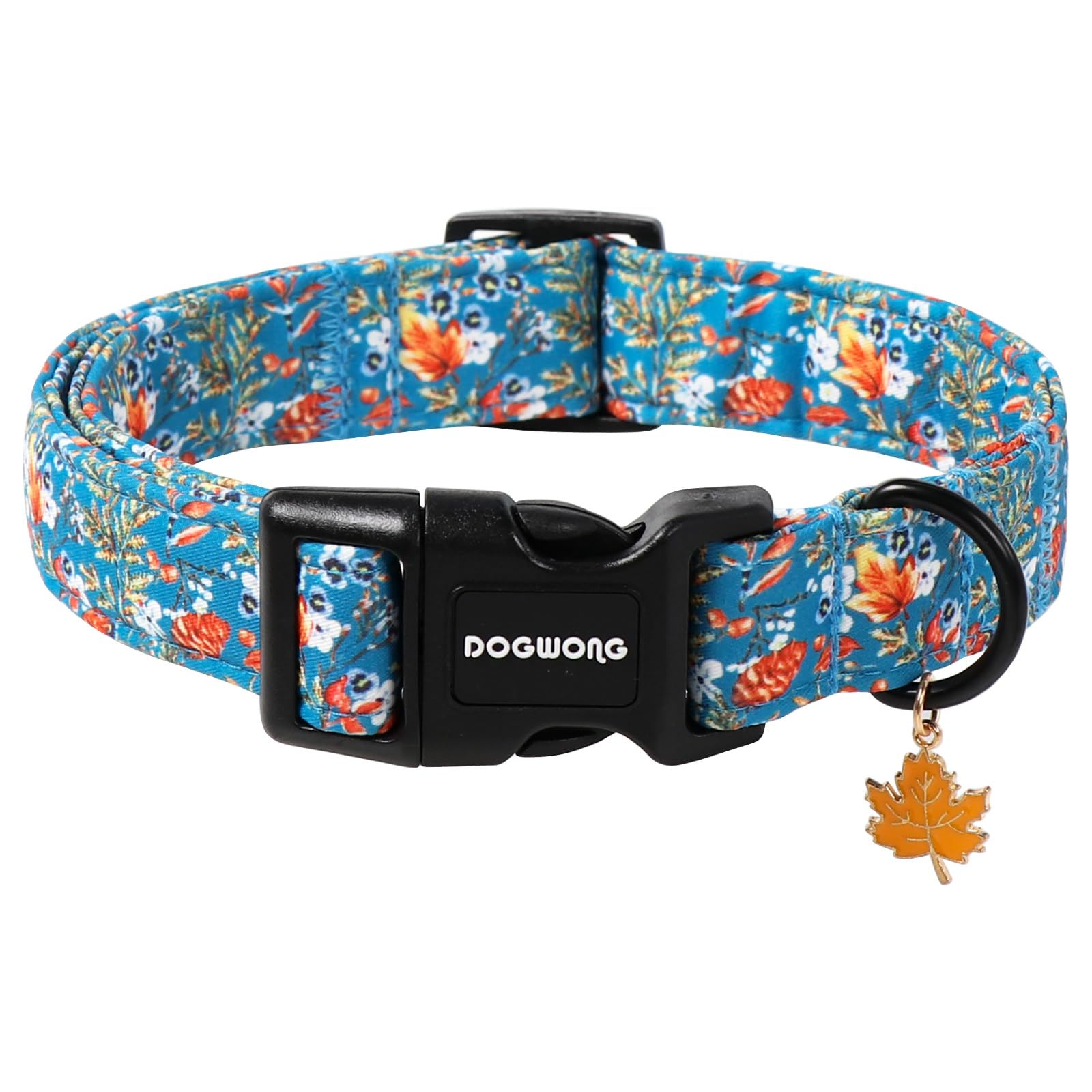 DOGWONG Fall Pumpkin Dog Collar- Cute Daisy Pumpkin Dog Collars Adjustable Orange Halloween Thanksgiving Dog Collar for Small Medium Large Dogs M — XS — L — M