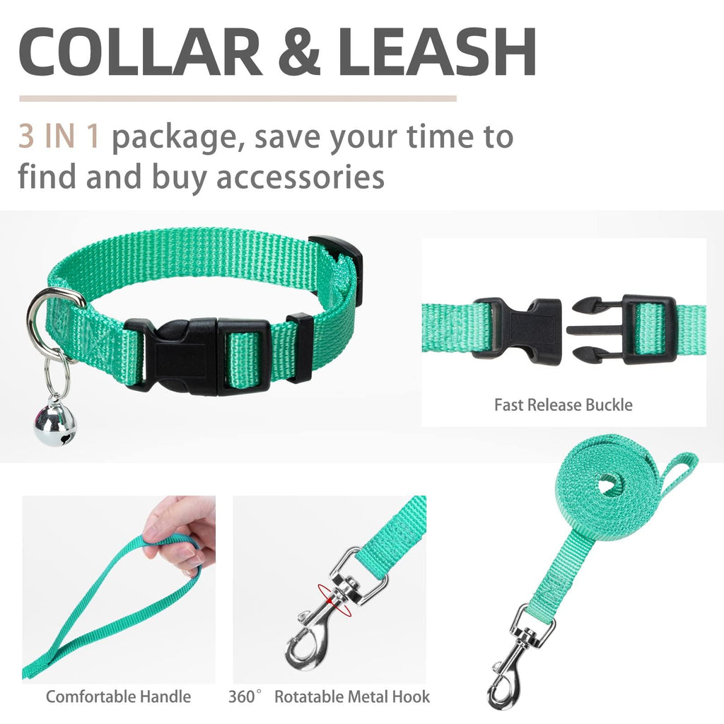 PUPTECK Dog Harness, Collar and Leash Set No Pull for Small Medium Sized