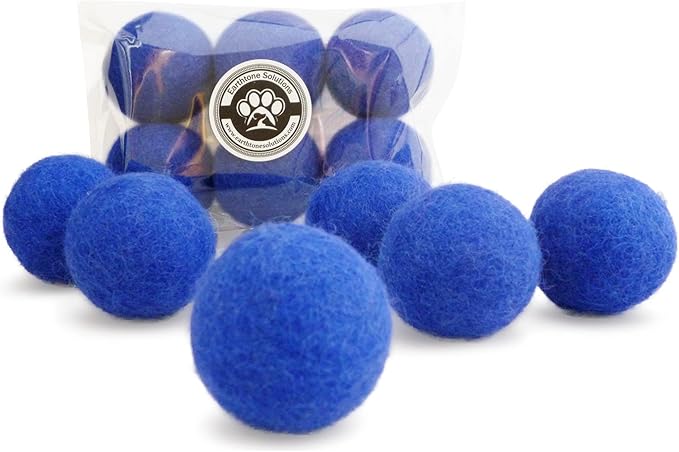 Earthtone Solutions Wool Cat Toys - Felt Cat Toy Balls for Small Pet Fetch and Play - Eco Friendly Quiet Wool Ball Cat Toy for Cats and Kittens - 6 PCS Choose Your Colors (Aqua)